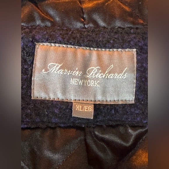 Marvin Richards Women's Dark Purple Pea Coat - Picture 7 of 8